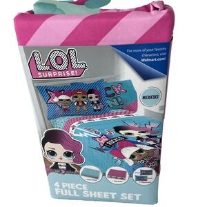 LOL Surprise Doll Born Rockers Rock Full Size Microfiber 4 Piece Sheet Set